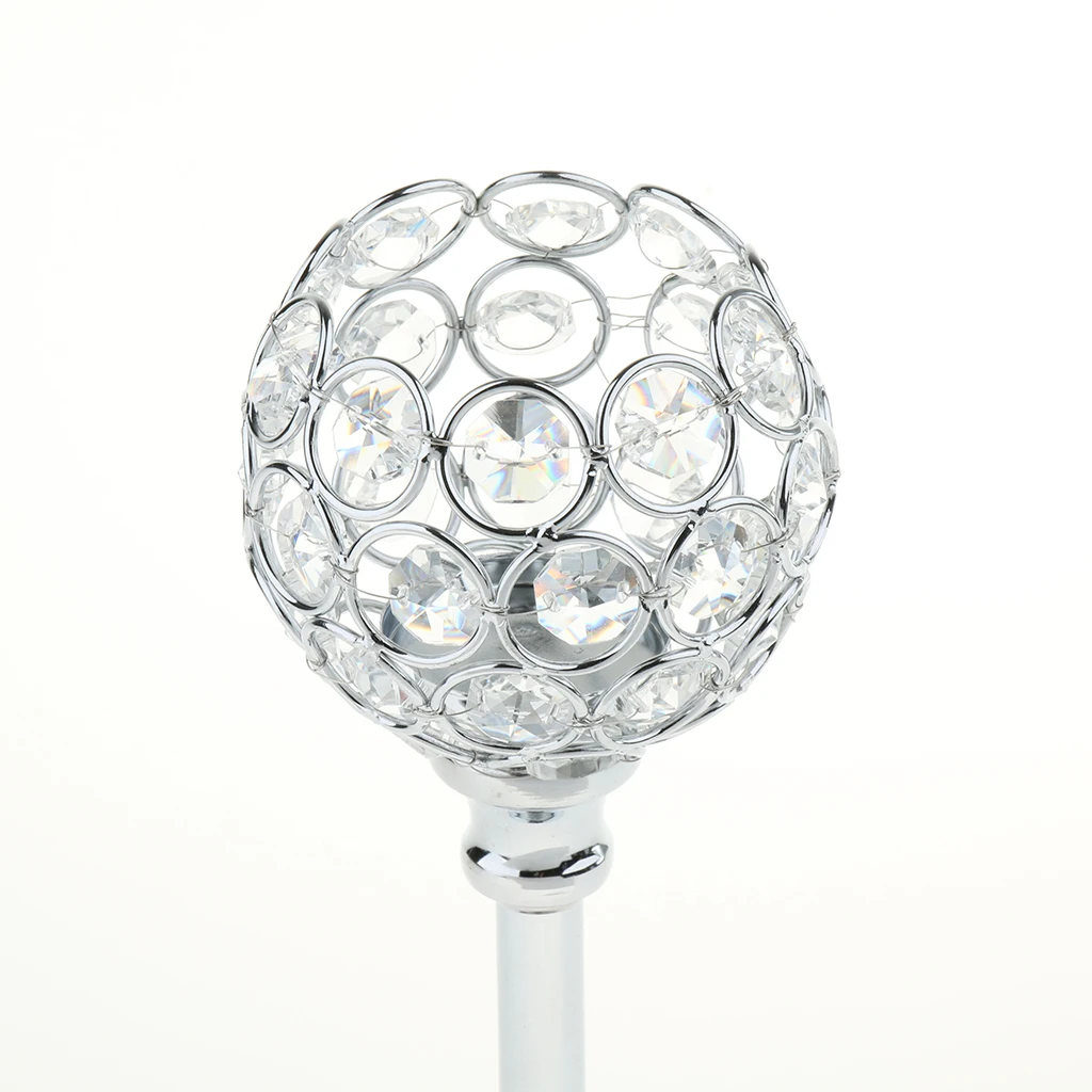 Mosaic Crystal Wedding Present Candlestick Candle Tea Light Holder Stand for Events Wedding Home Party Decor Silver Golden
