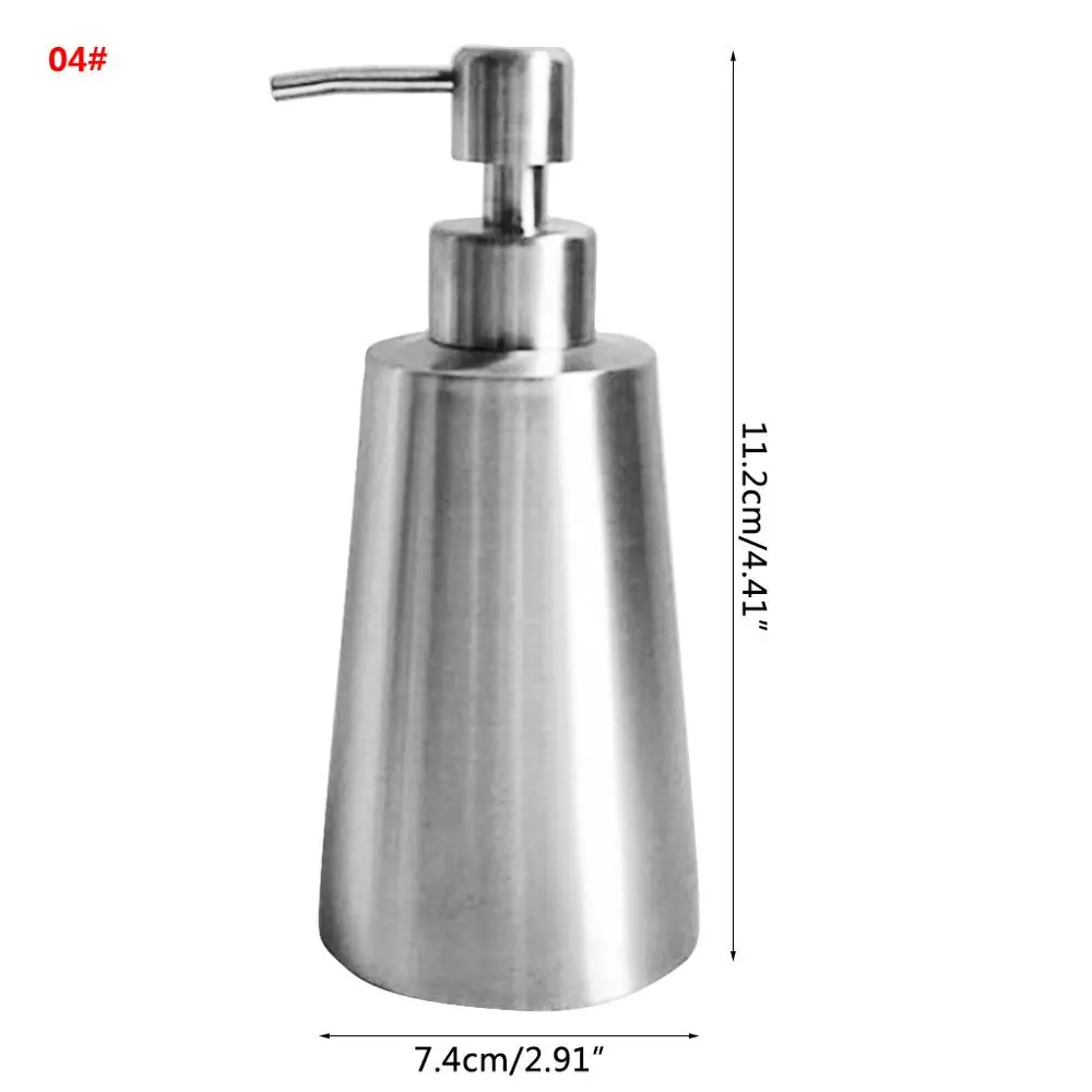 Stainless Steel Foam Bottle Container Shampoo Lotion Dispenser Soap Pump Case - Цвет: 04