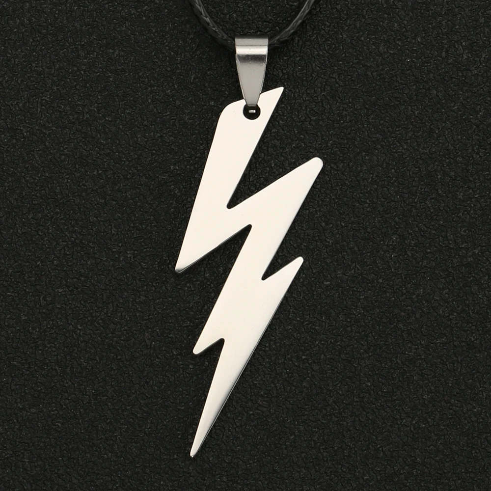 Флеш-колье молния болт Thunderbolt Серебряный полированный кулон из нержавеющей стали DC Comics ювелирные изделия для мужчин и женщин