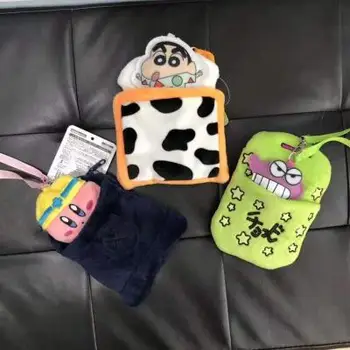 

IVYYE Crayon Shin-chan Fashion Anime Card Holder Plush Cartoon Credit Bags Coin Bus Cards Key chain Girls Birthday Gifts New