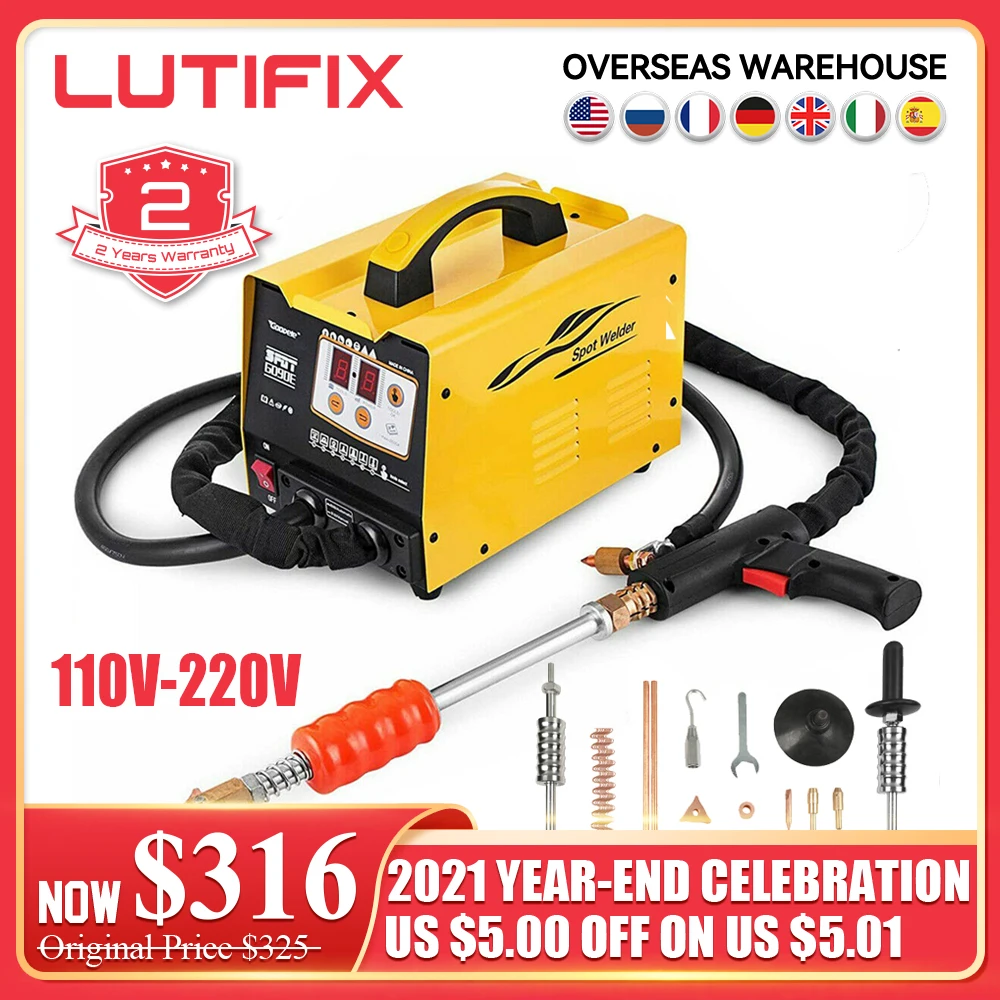 LUTIFIX Spotter Puller Bonnet Dent Repair Machine Stud Welder Tool Wings 3500A Wavy Multispot Pulling Spot |