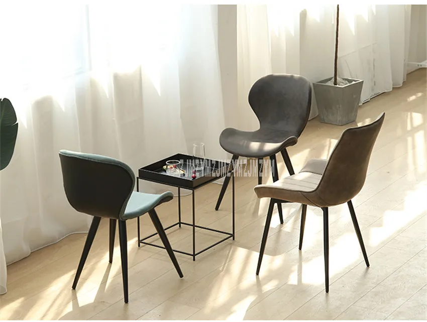 Северный стул отдых дома гостиная спинка стул современный простой скандинавский кафе ресторан дышащая ткань обеденный стул