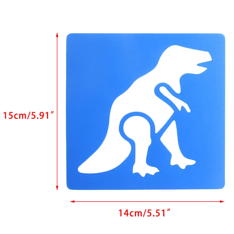 

6Pcs Plastic Dinosaur Picture Drawing Template Stencils Rulers Painting Kids DIY Y4UD