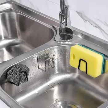 

Stainless Steel Sponges Holder Kitchen Sink Organizer Multifunction Sink Sponge Drain Rack Home Storage Holder Organizer Tools