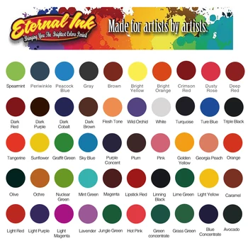 

Tattoo Ink Professional Ink Set High Quality 1 OZ 50 Basic Pigment Colors