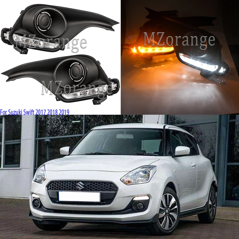 Для Suzuki Swift Хеа светильник тумана светильник светодиодный туман светильник s светодиодный DRL головной светильник s крышка дневные ходовые огни Дневной светильник