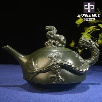 

In Purple Yixing Famous Imitate Old Kettle Famous Old Dark-red Enameled Pottery Teapot One Factory The Cultural Revolution