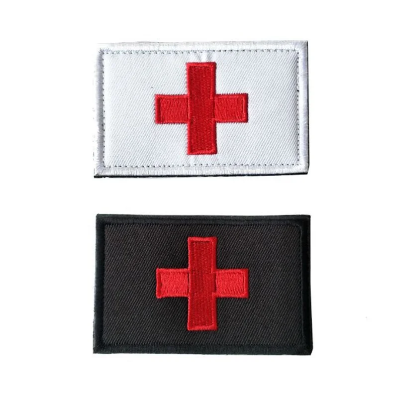 Parches de primeros auxilios de la moral del Ejército, parche táctico Médico de la Cruz Roja, Insignia de combate