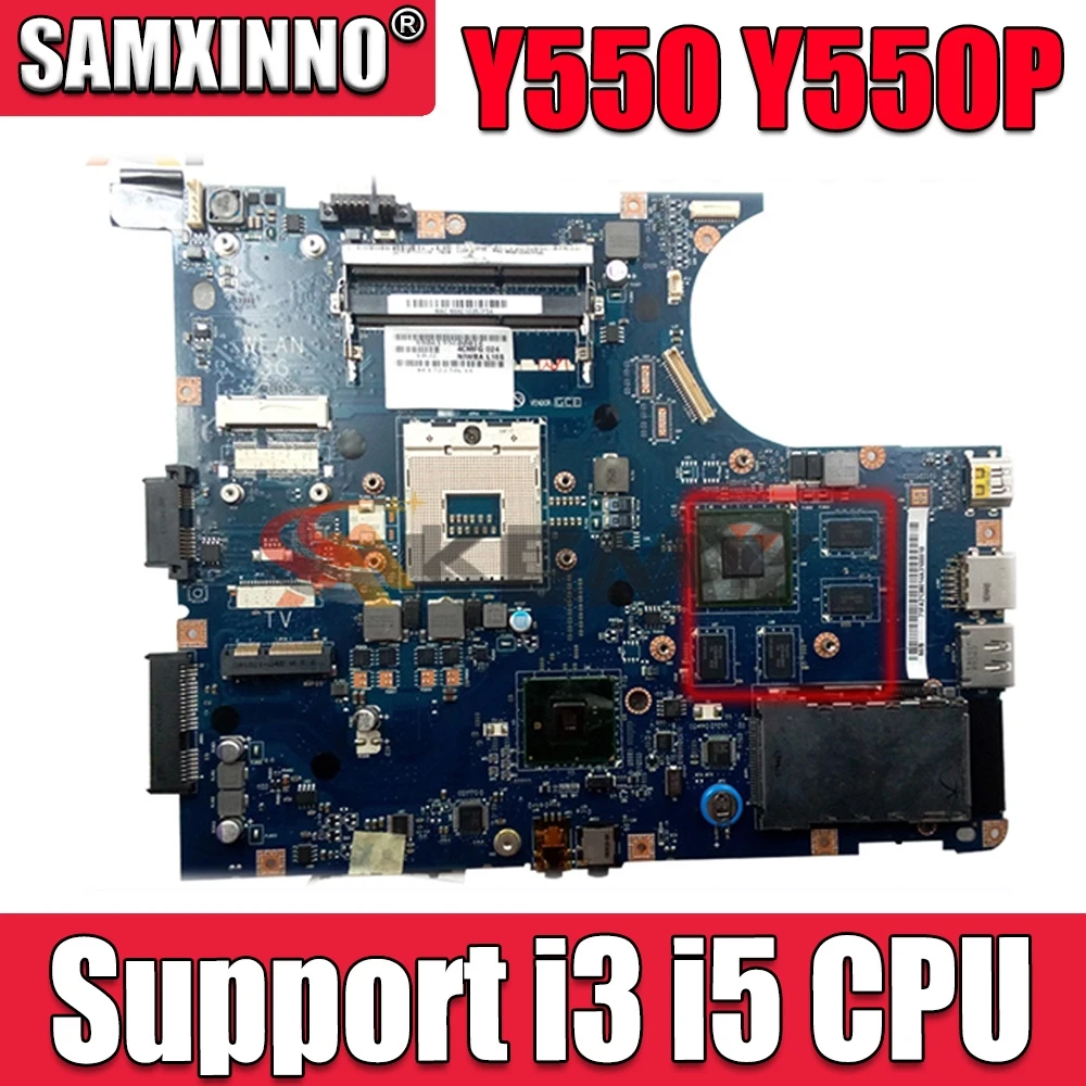 Akemy NIWBA LA-5371P материнская плата для ноутбука Lenovo Y550 Y550P основная HM55 поддерживают