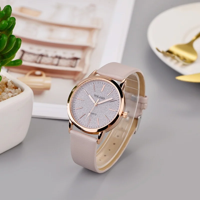 1PC Fashion Women Watches Ladies Watch Simple Leather Analog Quartz Wrist Quartz Clock for Womens Montre Femme