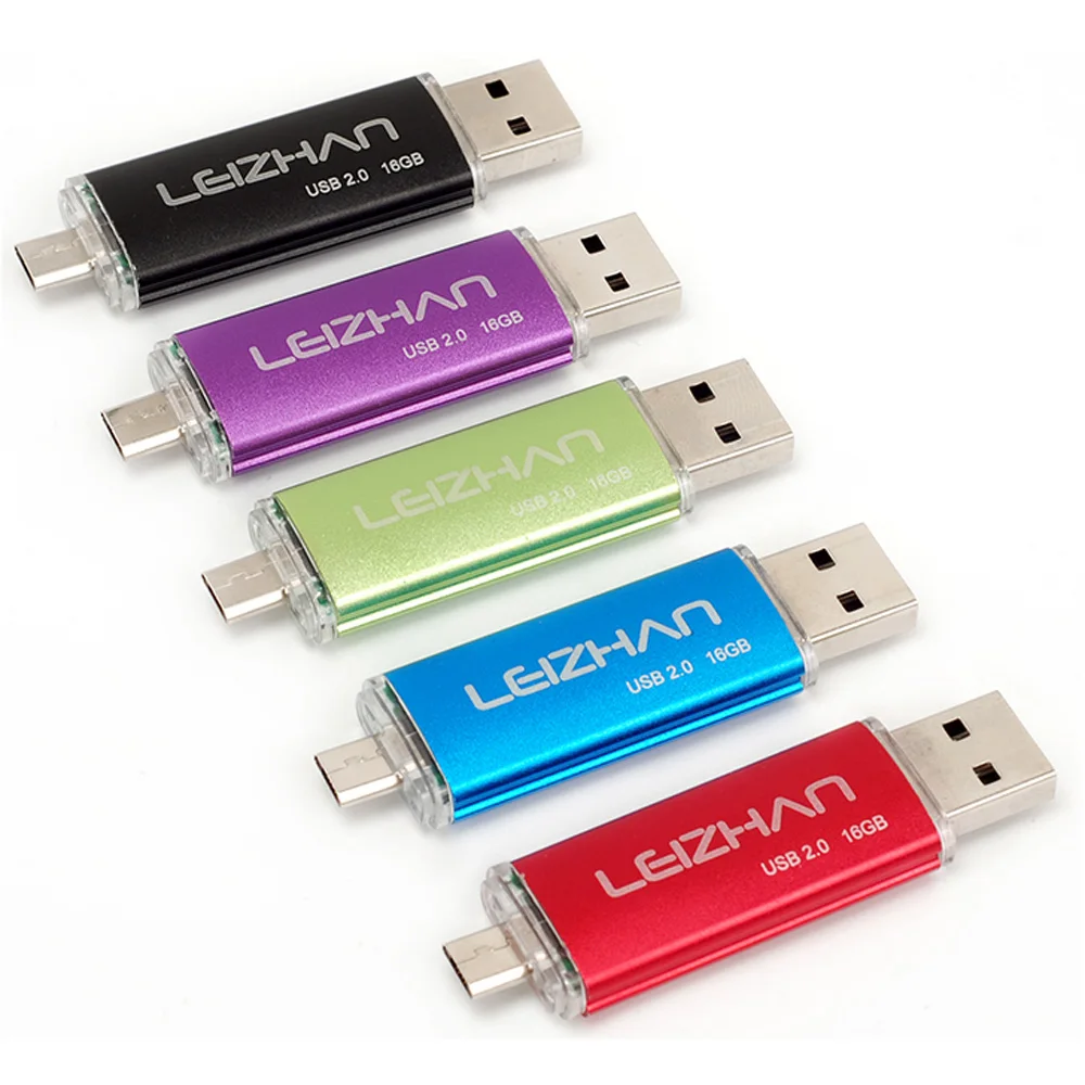 OTG USB флеш накопитель USB2.0 и Micro 128 Гб 64 ГБ 32 16 8 4 для компьютера планшета смартфона
