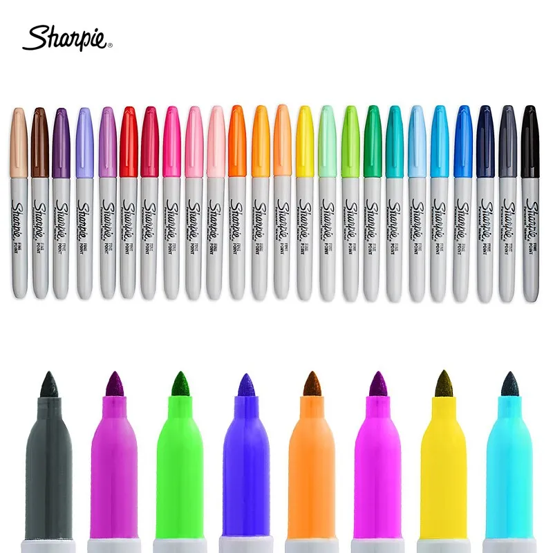 12/24 цветов/коробка масляные американские маркеры Sanford Sharpie экологически чистые