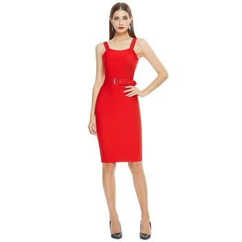 

Bikitique Suspender Open Back Tight Package Hip Bandage Sexy Dress Women Banquet Elegant Party Dress Bodycon Dress Vestidos