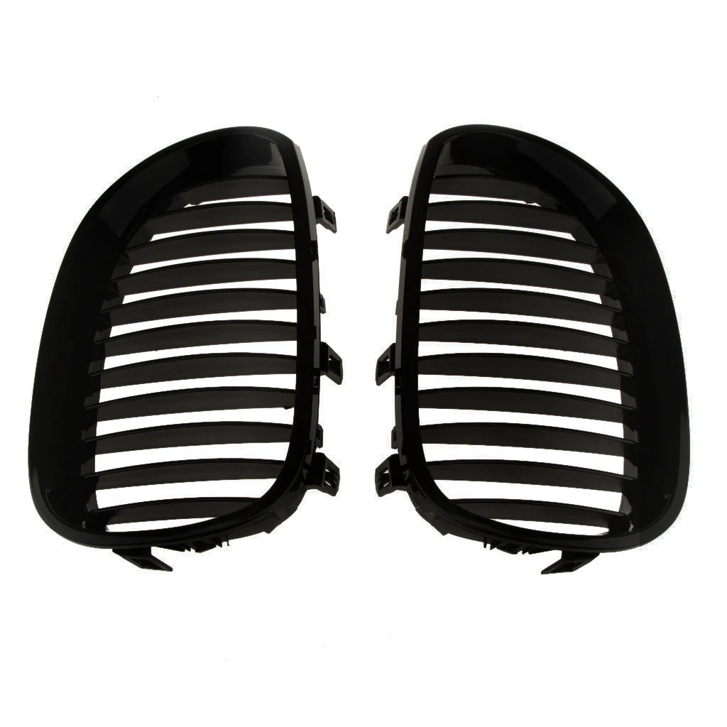 

2x Durable Hood Car Grill Air Intake For BMW E60 5 Series 03-09 Black