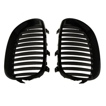 

2x Durable Hood Car Grill Air Intake For BMW E60 5 Series 03-09 Black