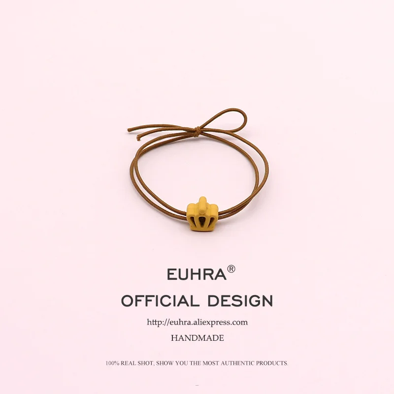 EUHRA 10 цветов ананас пентаграмма Звезда Корона для женщин эластичные резинки для волос Детские резинки высокая эластичность - Цвет: Crown -2