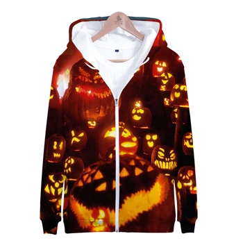 

Halloween Jack-o'-lantern women/men Hoodie Zipper Fashion Trend Hoodie Sweatshirt Casual Hoodie Zipper Sweatshirt