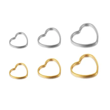 

Stainless Steel Thin Line Heart Shape Pendant Hollow IPG Plated Charm for Necklace/bracelet/earring DIY Jewelry Making 50pcs