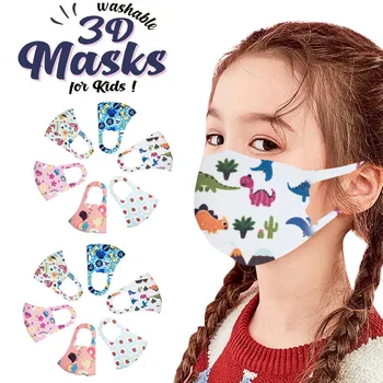 

12PCS Children Cartoon Breathable PM2.5 Mask Kids Washable Reusable Cartoon Lovely Mask Cover Windproof Face Cover Mascarillas