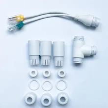 Caméra POE connecteur de câble simplifié, séparateur 2-en-1 connecteur de câble réseau trois voies RJ45 tête étanche POE caméra installer
