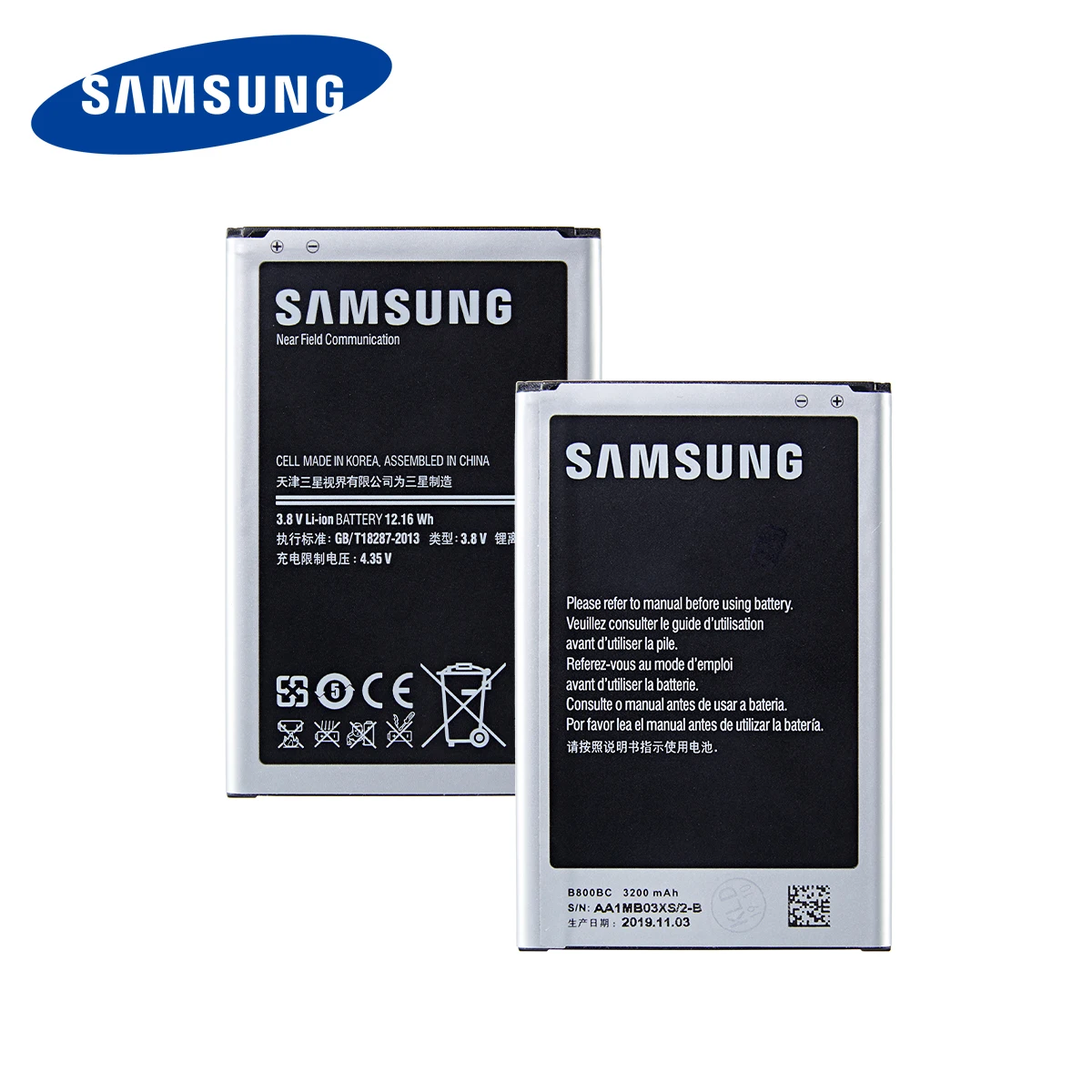 smartphone battery SAMSUNG Orginal B800BC B800BU B800BE Battery 3200mAh For Samsung Galaxy Note 3 N900 N9002 N9005 N9006 N9008 N9009 with WO blackberry battery