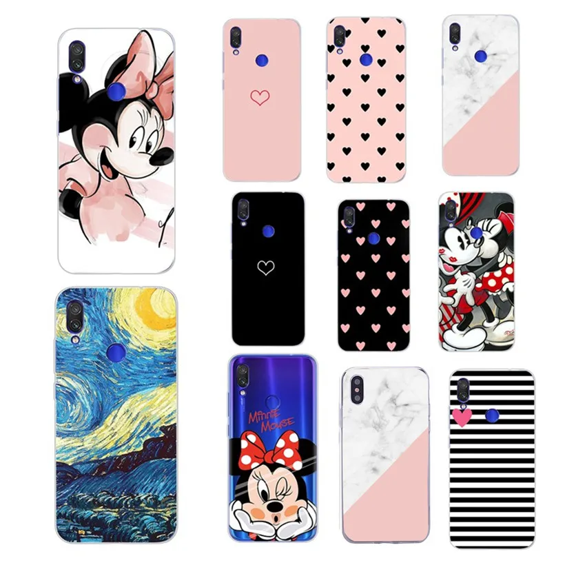 Для Xiaomi Redmi Note 7 чехол силиконовый принт мягкий TPU для Чехол 6 3 дюйма Fundas Coque Note7