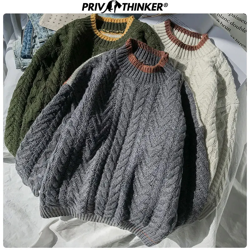 Privathinker Модный женский свитер с круглым вырезом Осень-зима теплый вязаный 2020