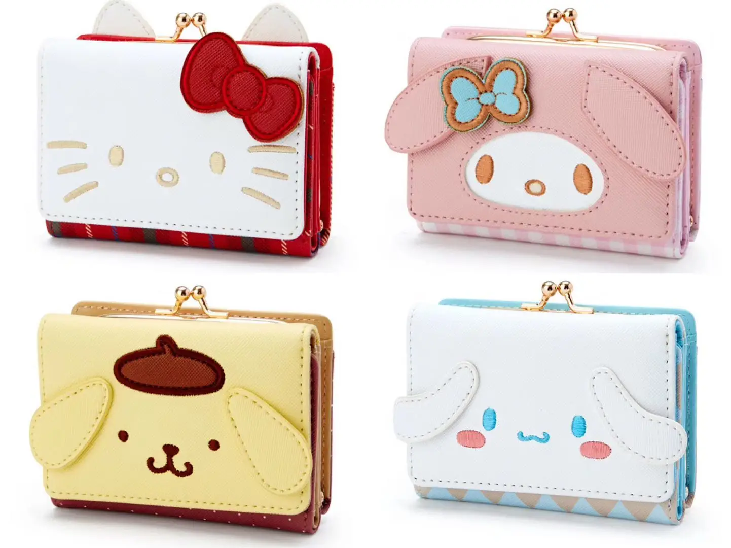 Hello Kitty My Melody Cinnamoroll PomPomPurin PU Leather Coin Purse