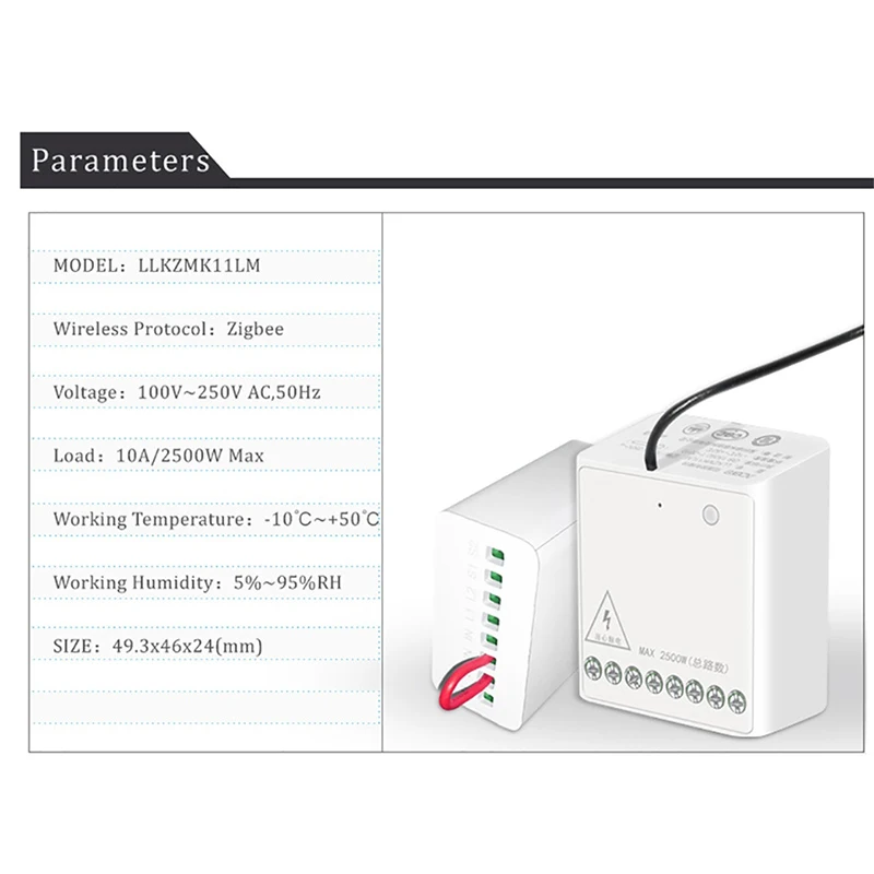 2-way Wireless Relay Controller 2-channel Control Module Work for Mijia App Home Kit LB88