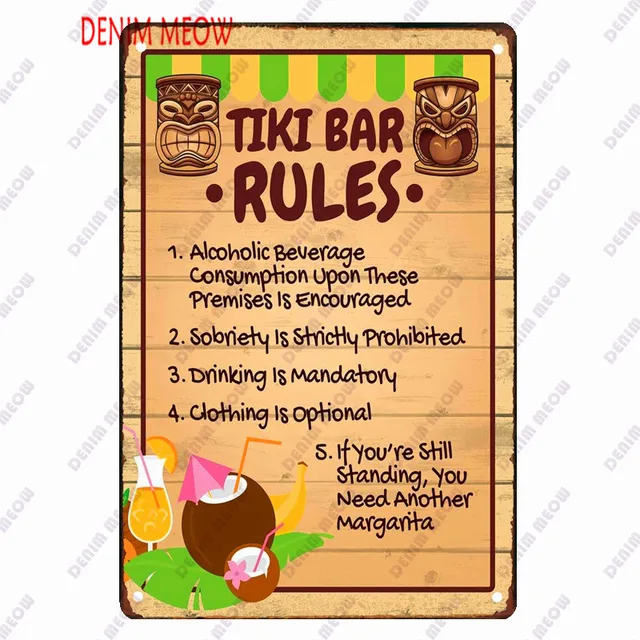 Beach Metal Sign Tin Vintage Summer Beach Plates Relax Metal Wall Sign Pool Tiki Bar Pub Seaside Ocean Happy Place Decoor WY161 8