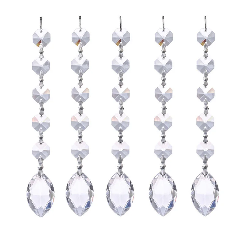 Прозрачные хрустальные подвески стеклянные ПРИЗМЫ КАПЛИ садовые подсвечники свадьбы