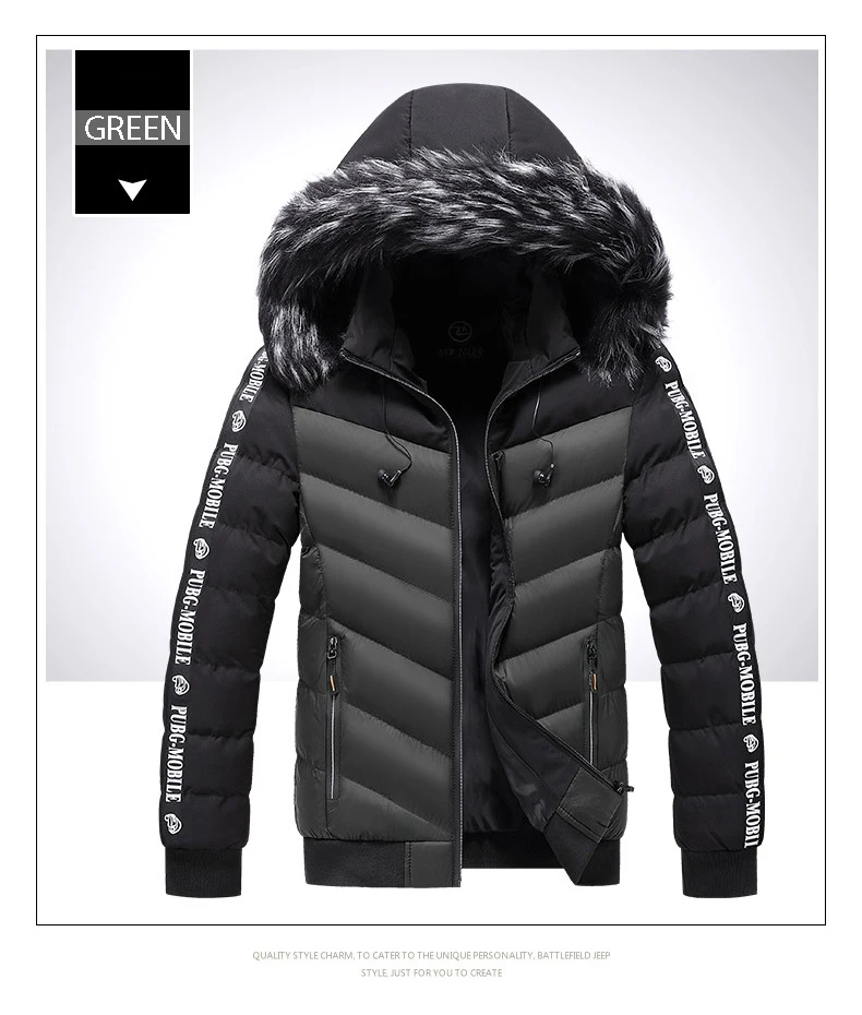 Winter Jacket Men 2022 Fur Collar Hooded Thick Warm Cotton Outwear Man Patchwork Parka and Coats Windbreaker Parkas Male M-5XL