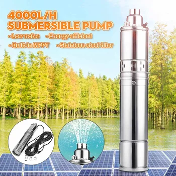 

220V 750W 4000L/H Stainless Steel Submersible Water Pump Bore Deep Well Water Pump Garden Home Agricultural Irrigation Equipment
