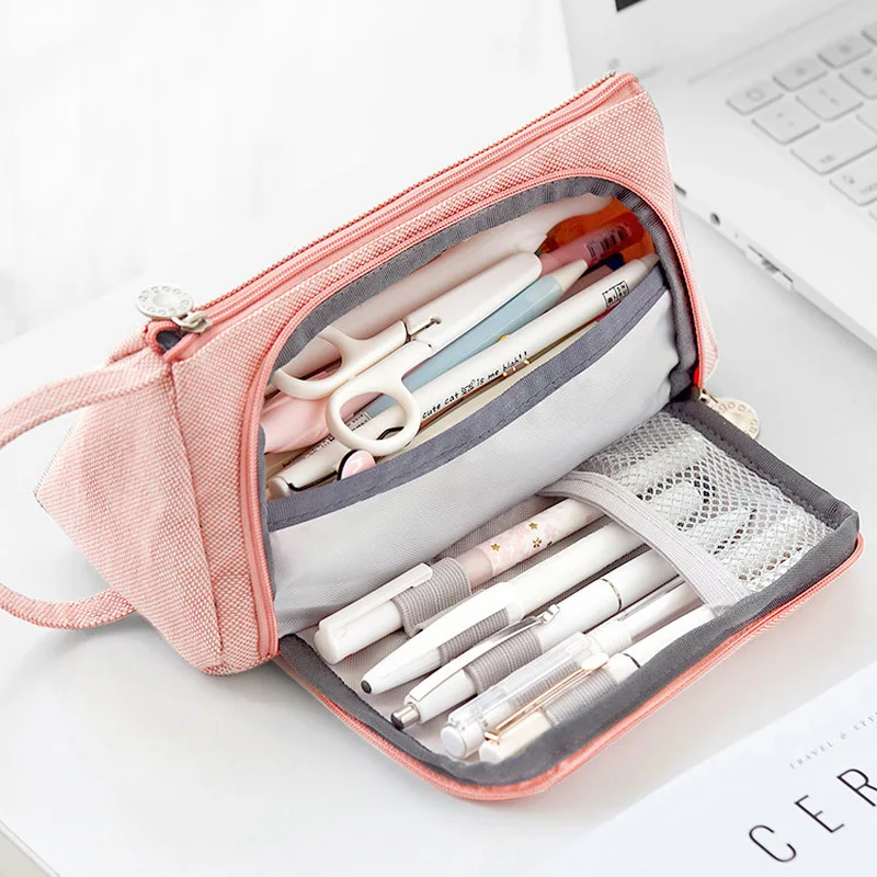 

Pencil Bag Big Capacity Canvas Pencil Case School Pencil Box For Kids Boys Gift School Office Supplies Escolar Papelaria