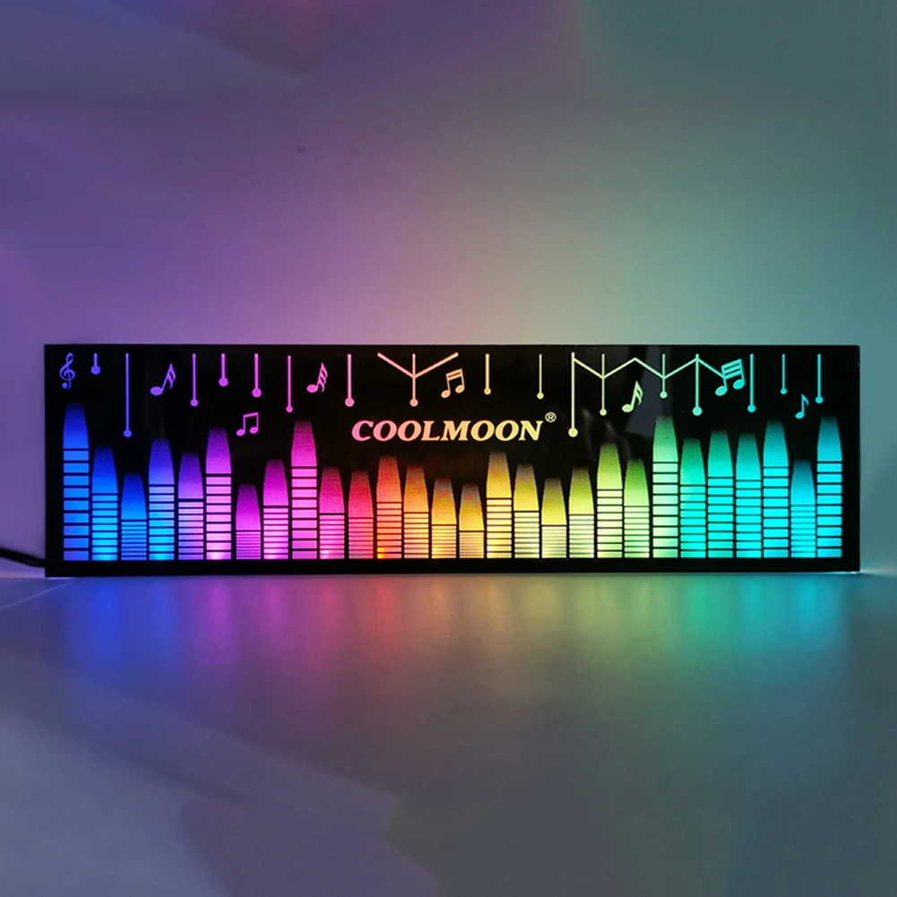 Coolmoon Rgb Placa de Luz Suporte Quadro Led Power Light-emitting Painel Lateral para pc Desktop Chassis Cpu Placa de Suporte - Imagem 2