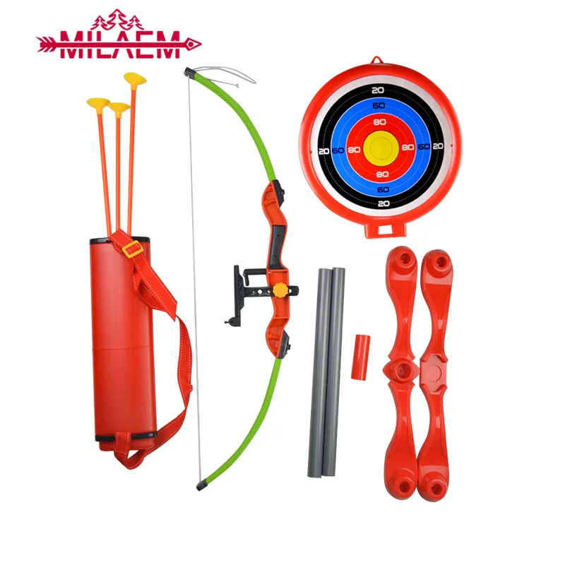 

Plastic Archery Children's Bow and Arrow Set Gifts For Kids Shooting Bow Kit with Sucker Arrow Interest Inspiring Outdoor Sports