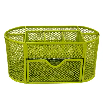 

Metal Pen Holder Pen Student Multi-Function Stationery Creative Table Iron Mesh Nine Grid Combination Storage Box