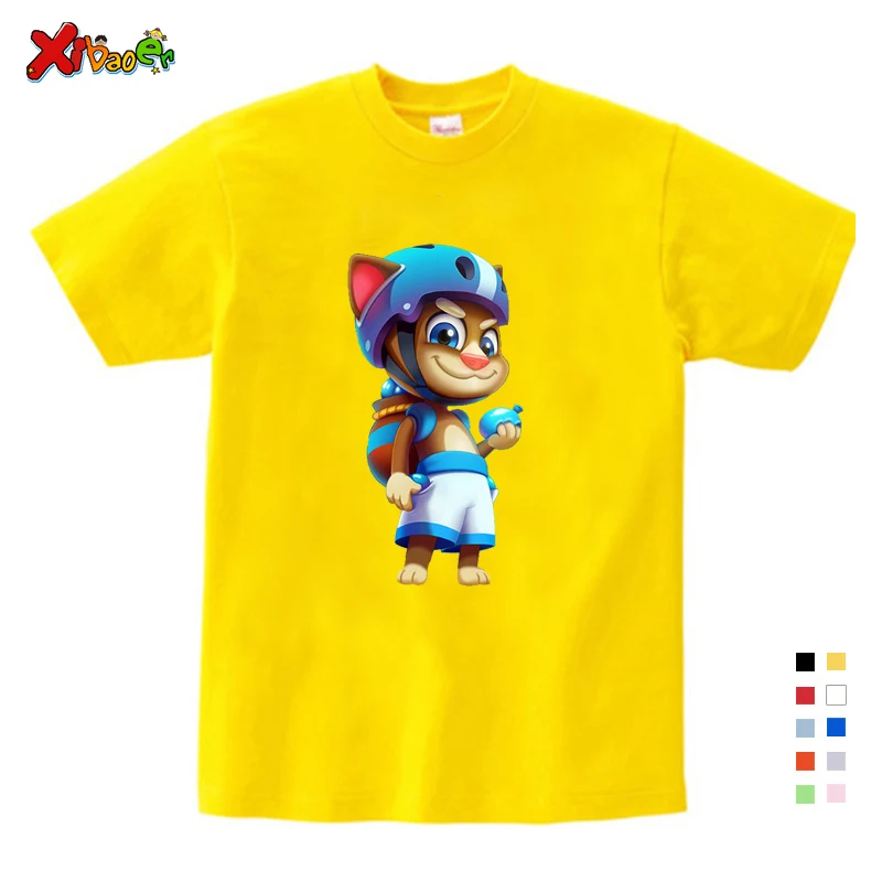 Kids T-shirt Осенние толстовки с капюшоном и принтом с героями мультфильмов; толстовки с длинными рукавами для мальчиков и девочек; удобные дышащие топы с забавными рисунками - Цвет: Kids T-shirt