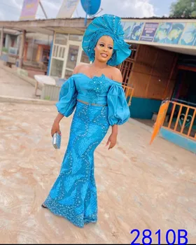 

Nigerian Lace Teal Green Nigerian Lace Fabrics Beautiful African French Tulle Lace Fabric Embroidered Ribbon For Woman NA2810B-2