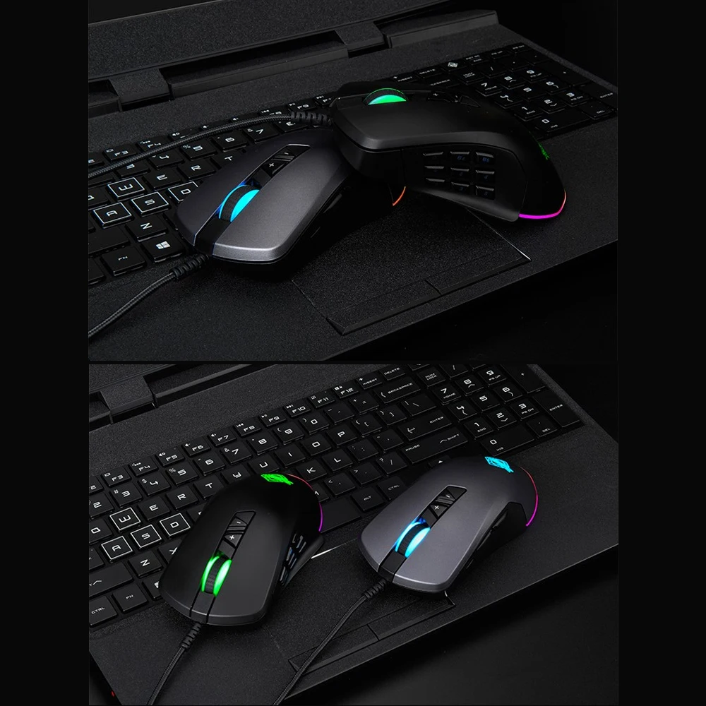 Ajazz модульная игровая мышь эргономичная проводная мышь 5000 dpi оптический двигатель RGB Chroma светильник с боковыми модулями