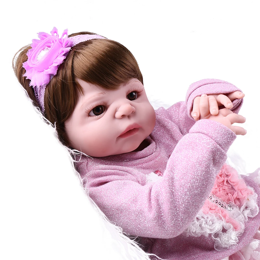22 дюйма 55 см силиконовые куклы Reborn Baby Alive Bebe Boneca Lifelike Kids Menina Игрушки для маленьких