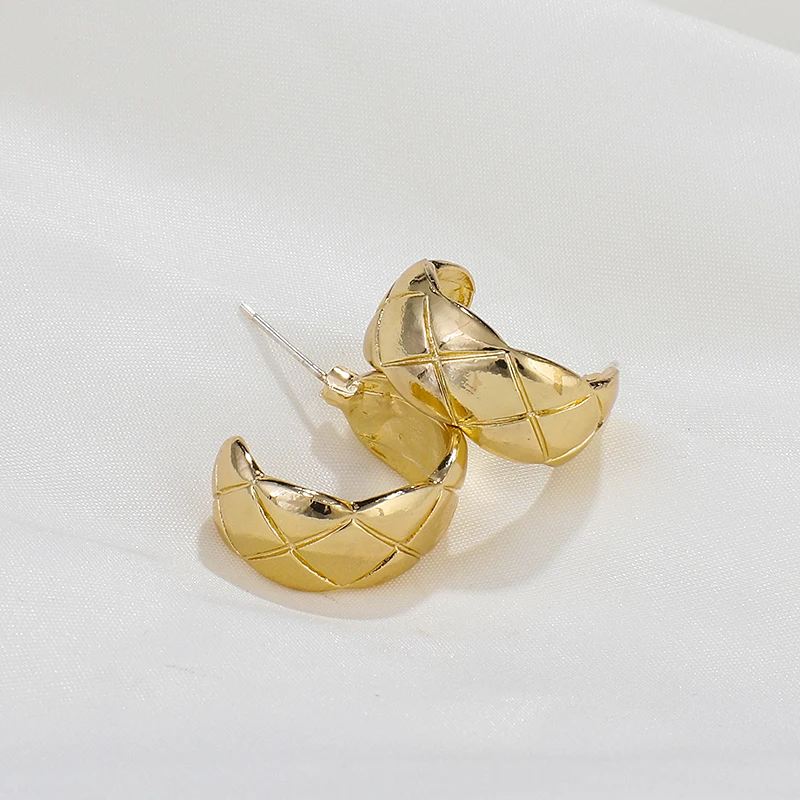 AENSOA Мода Искрящиеся золотые милые серьги-кольца для женщин винтажные изысканные открытые круглые серьги Свадебные украшения