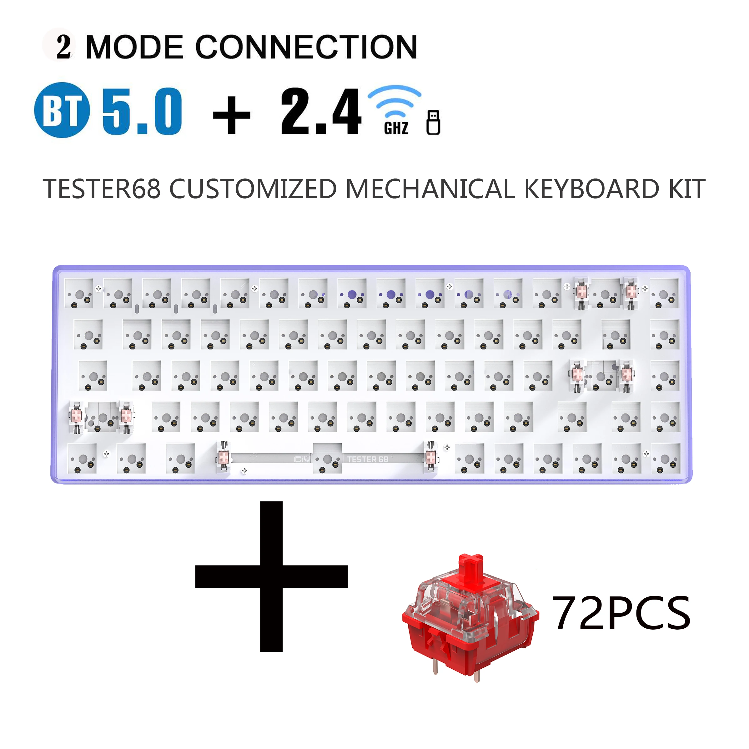 pc gaming keypad ZUOYA Hot Swap DIY Gaming Mechanical Keyboard Kit Wireless Bluetooth Keyboard Kit Compatible with Cherry MX Gateron Kail Switche wireless keyboard for pc Keyboards