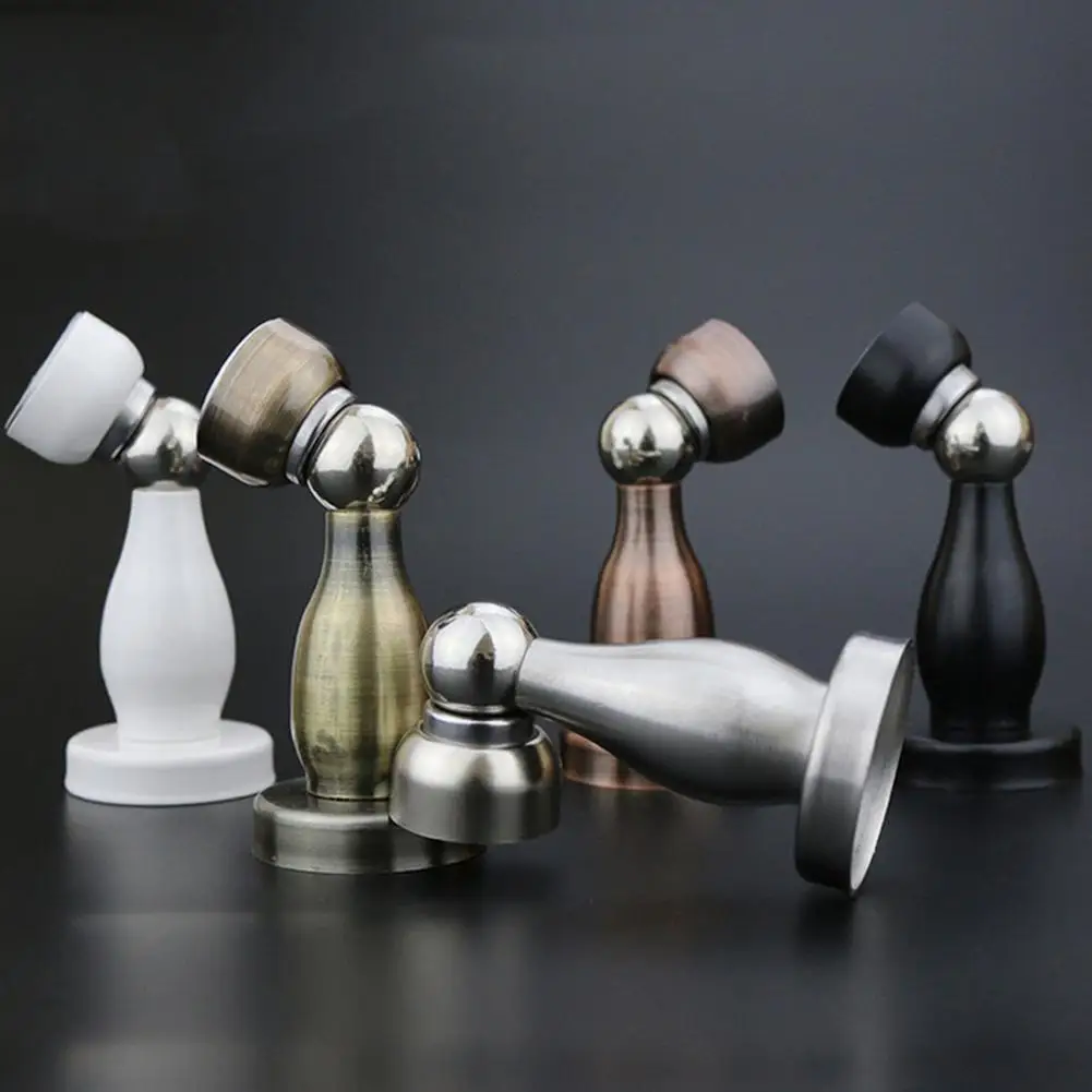 

New Metal Door Stopper Magnetic with 3 Screws Magnetic Door Stop Deurstopper Door Holder Wall Mount Doorstop Home Improvement