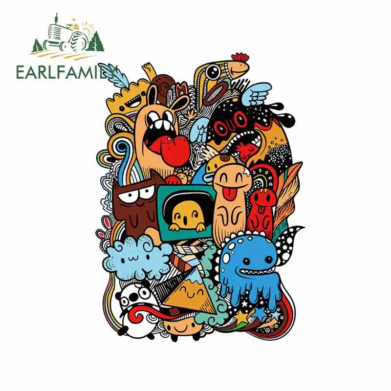 EARLFAMILY забавные наклейки и Переводные картинки в виде монстра 13 см х 9 7 сделай сам