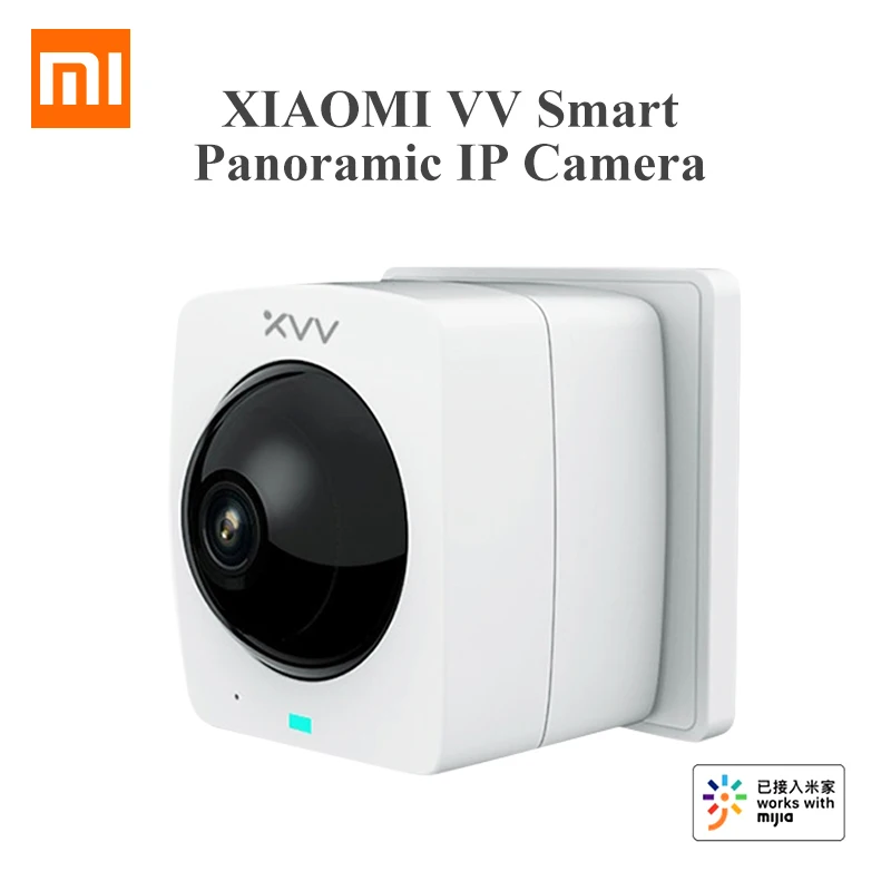 

XIAOMI Mijia XiaoVV Smart Panoramic IP Camera HD 1080P 360° Panoramic AI Humanoid Detection Night version work to mi home app