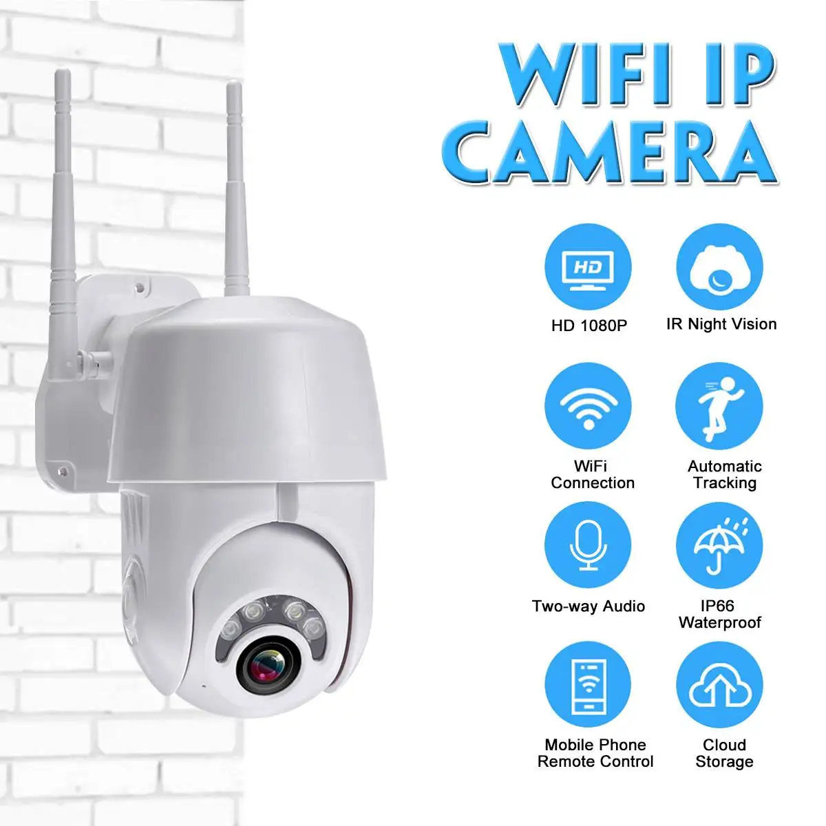 

IP Camera WiFi 2MP 1080P Wireless PTZ Speed Dome CCTV IR Onvif Camera Outdoor Security Surveillance Wifi Camara IP