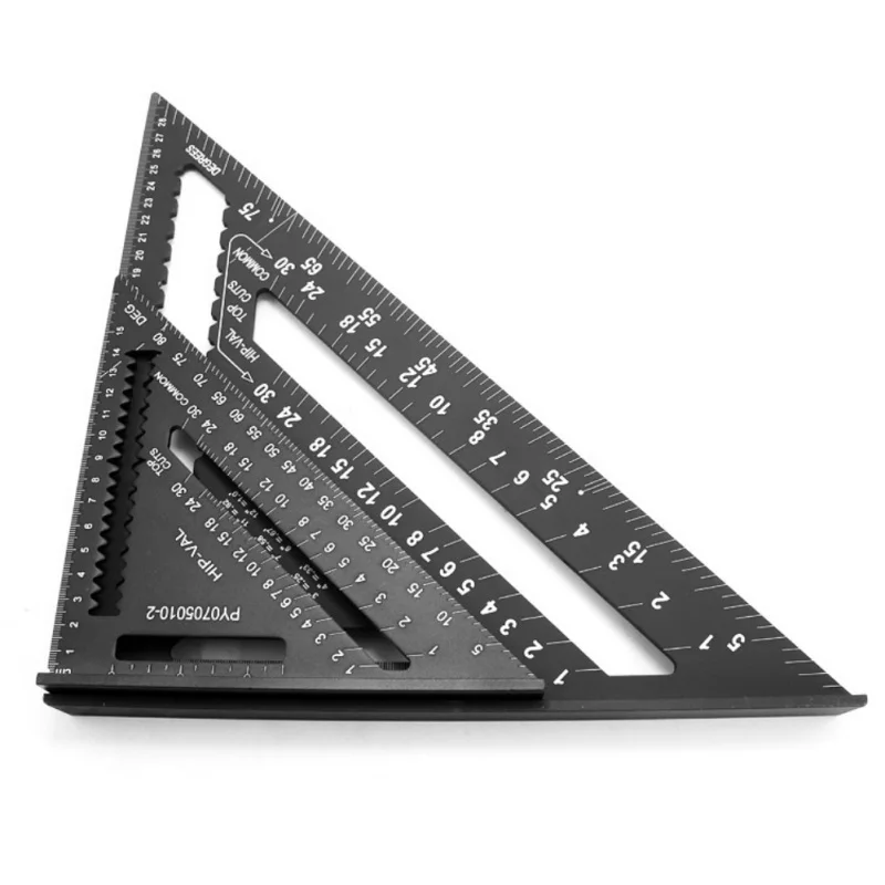  7Inch/12Inch Carpentry Squares Aluminum Alloy Ruler 90 Degrees Angle Ruler Woodworking Framing Meas