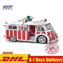 Xingbao, 08004, 1000 шт., настоящая техническая серия, набор машин для мороженого, строительные блоки, детские развивающие игрушечные модели, подарки