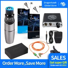 Dragonhawk новичок татуировки машина комплект мотор поворотная ручка Мощность иглы